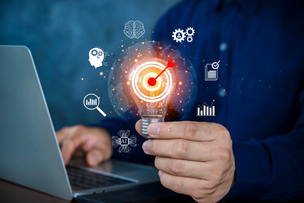 Targeting business concept. business objective, Successful busin